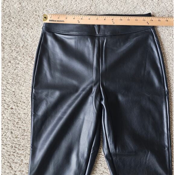 SO Leggings Womens High Rise Skinny Leg Pockets Medium 100% Polyester Pleather - Picture 6 of 6